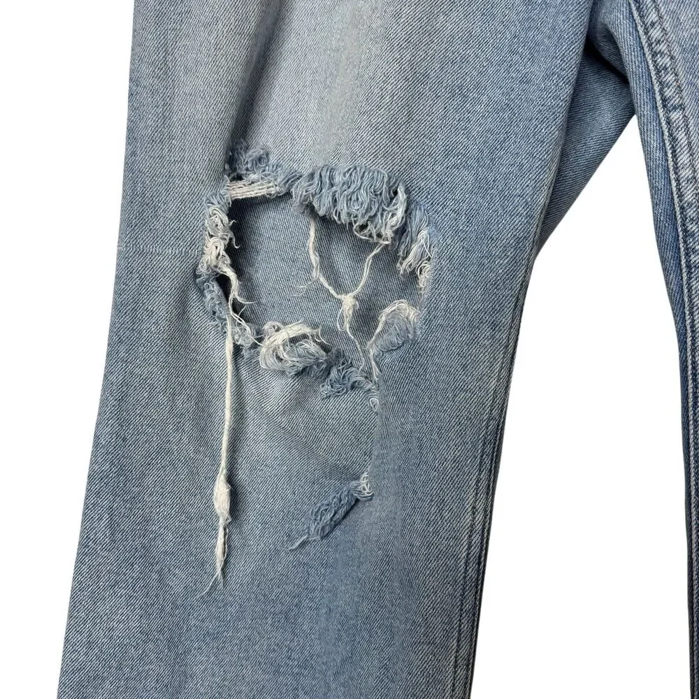 Hollister Jeans Women's Ultra High Rise Dad Jeans 31x28 Distressed 12S - Picture 3 of 6